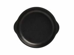 Caviar Black Plate with Handle 15.5x17cm