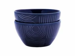 Arc Round Bowl Set of 2 12cm Indigo Blue Gift Boxed 5 Arc Round Bowl Set of 2 12cm Indigo Blue Gift Boxed -Tableware Sales Store dr0515 6