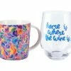 Kasey Rainbow Wild at Heart Mug & Glass Set Africa Pink Gift Boxed