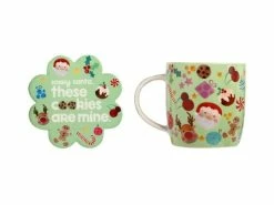 Kasey Rainbow Sparkly Season Mug 350ML & Coaster Set Light Green Gift Boxed 5 Kasey Rainbow Sparkly Season Mug 350ML & Coaster Set Light Green Gift Boxed -Tableware Sales Store dx1300 set