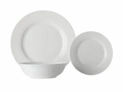 White Basics European Rim Dinner Set 12 Piece -Tableware Sales Store fx0142 1