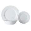 White Basics European Rim Dinner Set 18 Piece