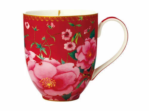 Teas & C's Silk Road Coupe Mug 440ML Cherry Red Gift Boxed 2 Teas & C's Silk Road Coupe Mug 440ML Cherry Red Gift Boxed - Image 2