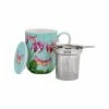 Gabby Malpas Posey Mug with Infuser 340ML Tulip Love Gift Boxed