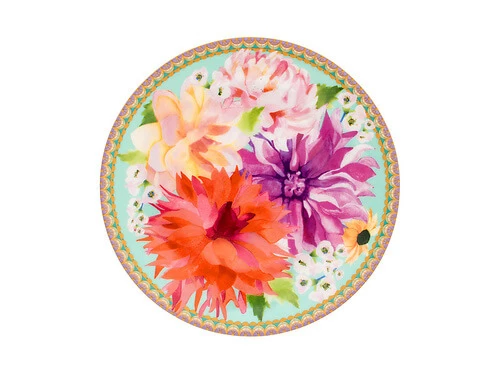 Teas & C's Dahlia Daze Coupe Plate 19.5cm Sky Gift Boxed 1 Teas & C's Dahlia Daze Coupe Plate 19.5cm Sky Gift Boxed