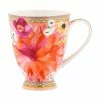 Teas & C's Dahlia Daze Footed Mug 300ML Pink Gift Boxed
