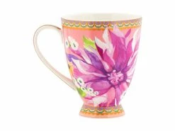 Teas & C's Dahlia Daze Footed Mug 300ML Pink Gift Boxed -Tableware Sales Store hv0359 side