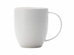 White Basics Diamonds Coupe Mug 370ML -Tableware Sales Store jx260535 1