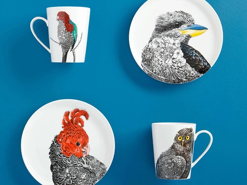 Marini Ferlazzo Birds Plate 20cm Laughing Kookaburra 2 Marini Ferlazzo Birds Plate 20cm Laughing Kookaburra - Image 2