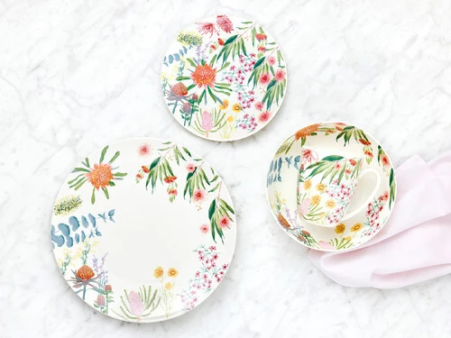 Royal Botanic Gardens Victoria Native Blooms Coupe Entree Plate 23cm 2 Royal Botanic Gardens Victoria Native Blooms Coupe Entree Plate 23cm - Image 2